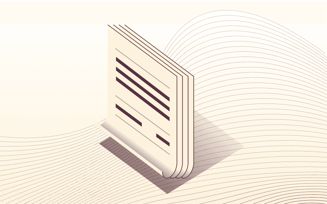 Graphic illustration of a stack of documents