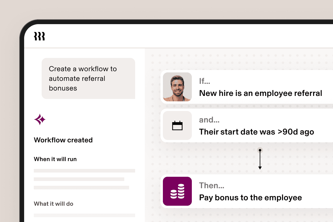 HRIS AI Workflow Referral Bonus
