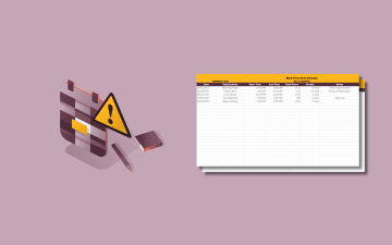 A graphic illustration of a schedule icon with a stack of work-from home schedule spreadsheet templates next to it