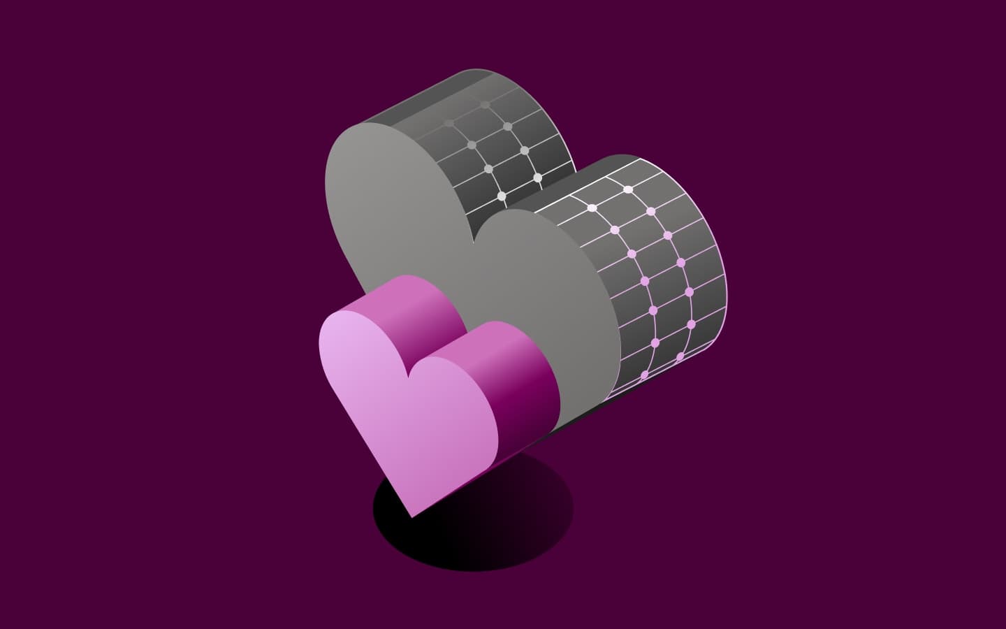 Illustration of two hearts