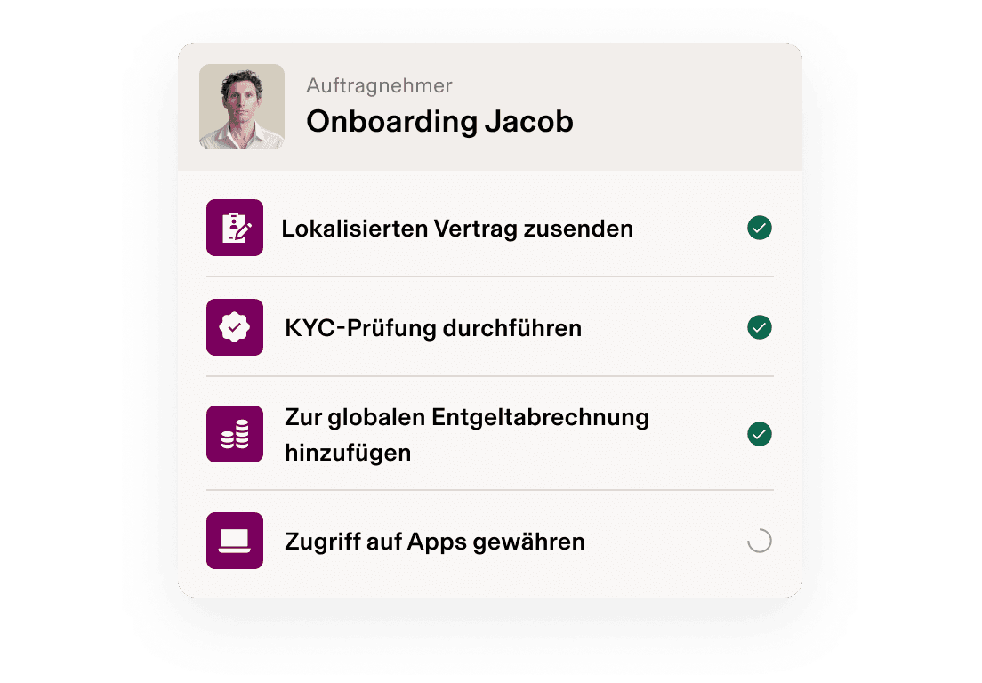 Globale Freelancer Hero Onboarding deDE
