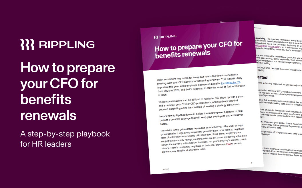 Cover | How to prepare your CFO for benefits renewals