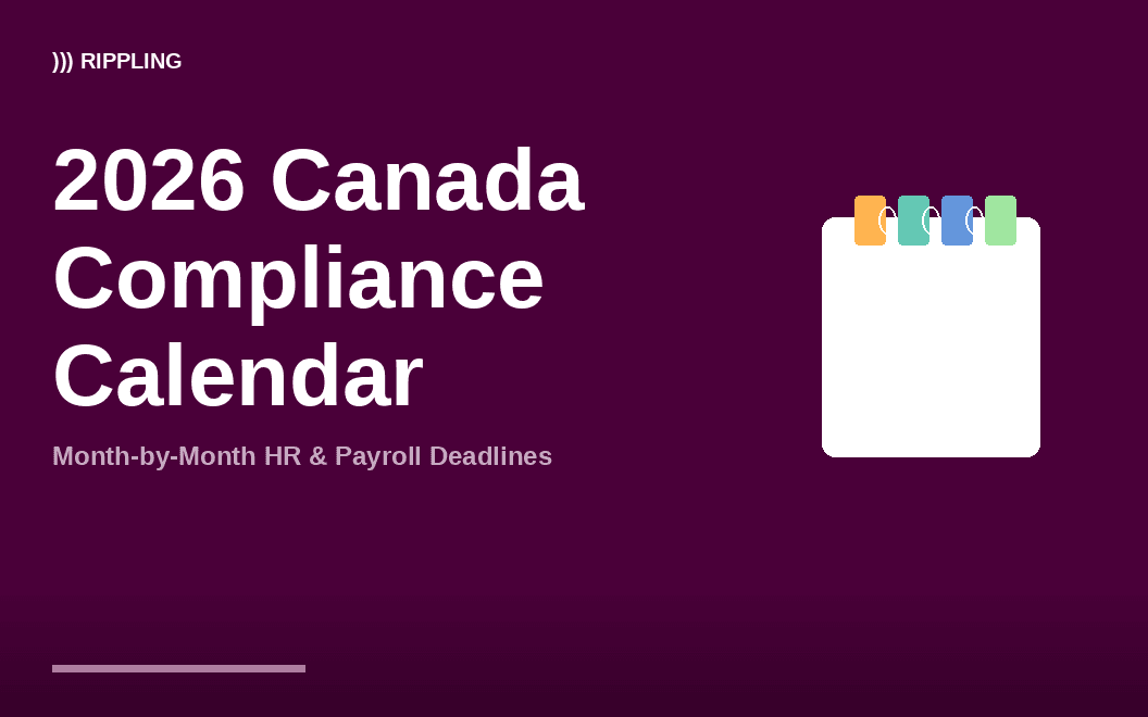 Cover image for the 2026 Canada Compliance Calendar resource (1056×660)