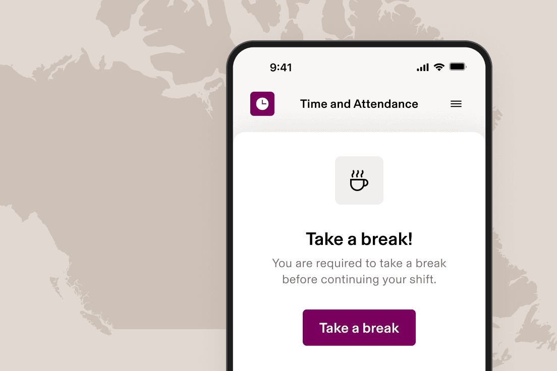 Time & Attendance - Take a break